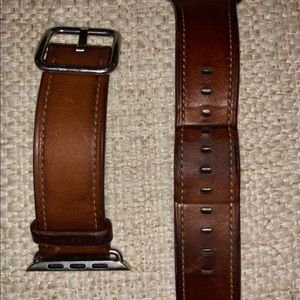 100% Genuine Apple Watch 42mm Brown Leather Band